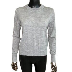 Aritzia Wilfred 100% Merino Wool Gray Crewneck Pullover Sweater Size Small